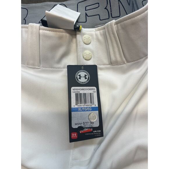 Under Armour White‎ Loose Black Piped Mens Baseball Pants XL NWT Relaxed Fit - Picture 5 of 8